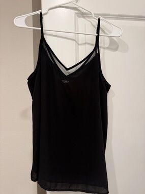 Cotton On Black V-Neck Double-Layer Mesh Cami